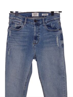 Kensie Vintage Luxe High Rise Distressed Skinny Jeans, Raw Hem, Size 6